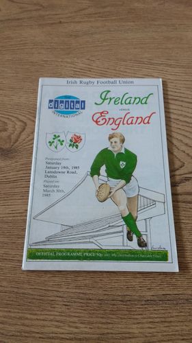 Ireland v England 1985 Rugby Programme