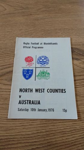 North West Counties v Australia 1976 Rugby Programme