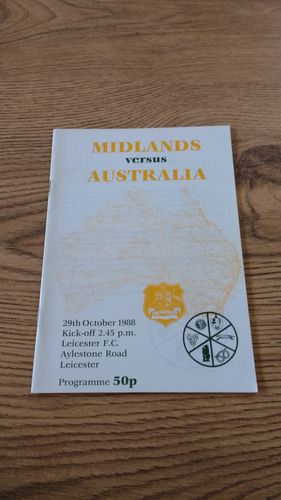 Midlands v Australia 1988 Rugby Programme