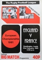 Rugby League Programmes | International Teams