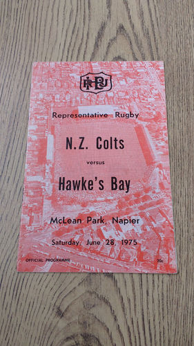 Hawkes Bay v New Zealand Colts June 1975 Rugby Programme
