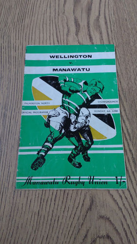 Manawatu v Wellington June 1960 Rugby Programme
