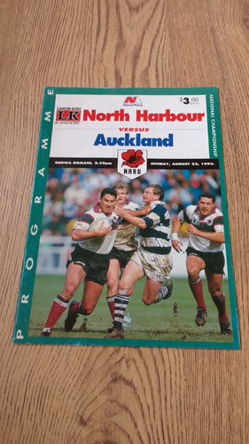 North Harbour v Auckland Aug 1993 Rugby Programme