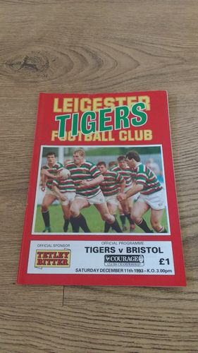 Leicester v Bristol Dec 1993 Rugby Programme