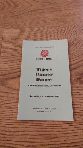 Leicester Rugby Club 1985 Annual Dinner Dance Menu