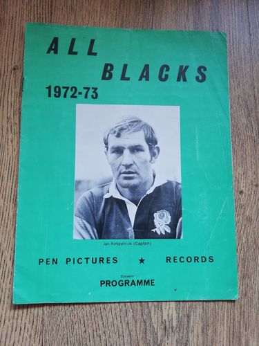 New Zealand All Blacks 1972-73 Souvenir Rugby Tour Brochure