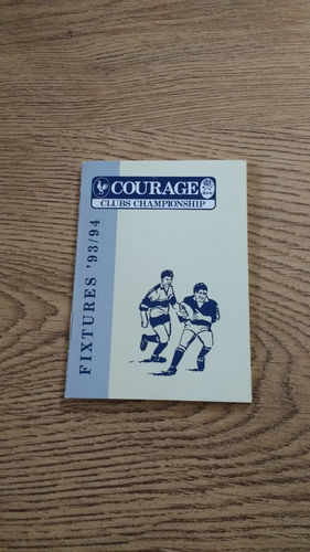 Courage RFU Clubs Championship Fixture Book 1993/94