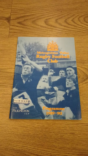 Metropolitan Police v Rosslyn Park Nov 1989 Rugby Programme