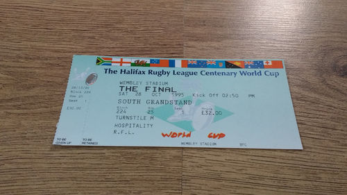 England v Australia 1995 Rugby League World Cup Final Ticket