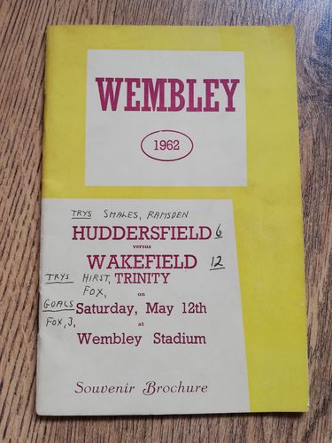 Huddersfield v Wakefield 1962 Challenge Cup Final Rugby League Brochure