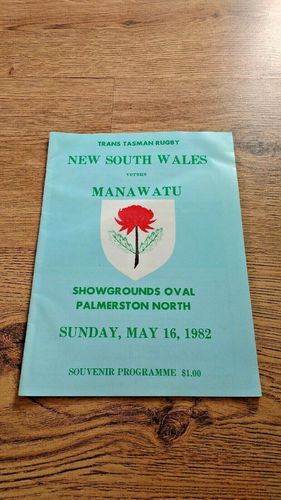 Manawatu v New South Wales 1982 Rugby Programme