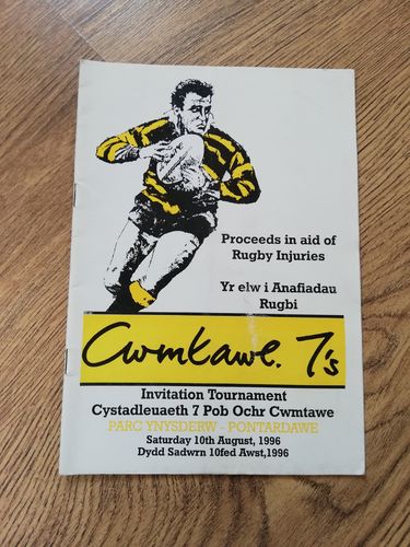 Cwmtawe Sevens Aug 1996 Rugby Programme