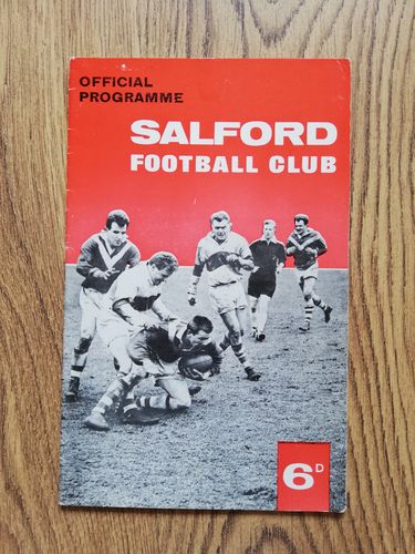 Salford v Leigh Sept 1965 Lancashire Cup Rugby League Programme