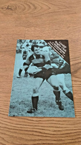 Cardiff v Barbarians Mar 1986 Rugby Programme