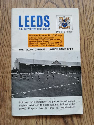 Leeds 1973-74 Supporters' Rugby League Handbook