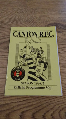 Canton v St Albans Apr 1995 Rugby Programme