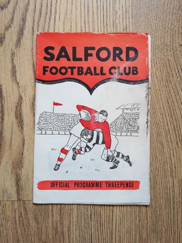 Salford v Warrington Feb 1962 Rugby League Programme