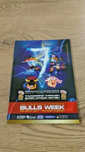 Bradford Bulls v Wakefield Wildcats July 2002 Rugby League Programme