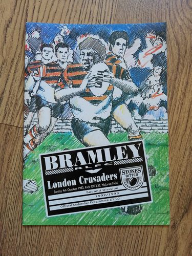 Bramley v London Crusaders Oct 1992 Rugby League Programme