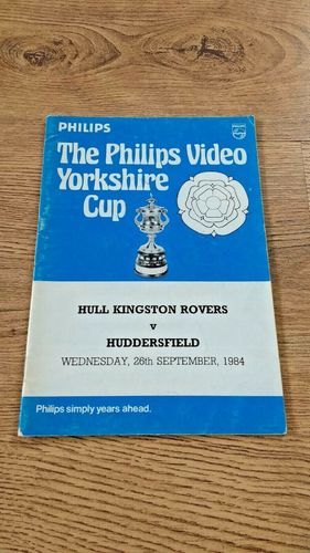 Hull KR v Huddersfield Sept 1984 Yorkshire Cup Rugby League Programme