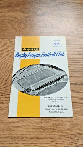 Leeds v Bradford Northern Aug 1969 Yorkshire Cup