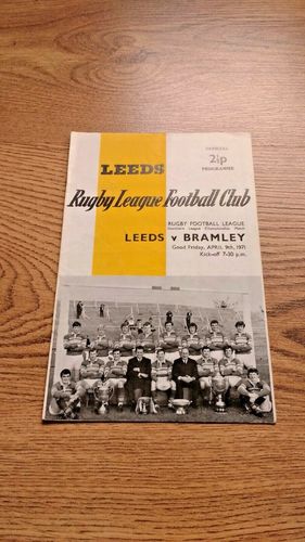 Leeds v Bramley Apr 1971 Rugby League Programme