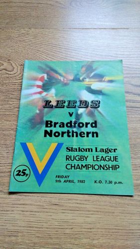 Leeds v Bradford Northern Apr 1982 Rugby League Programme