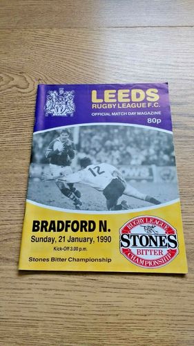 Leeds v Bradford Northern Jan 1990 Rugby League Programme