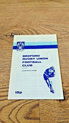 Bedford v Birmingham Nov 1981 Rugby Programme