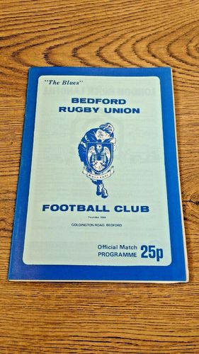 Bedford v London Welsh Jan 1986 Rugby Programme