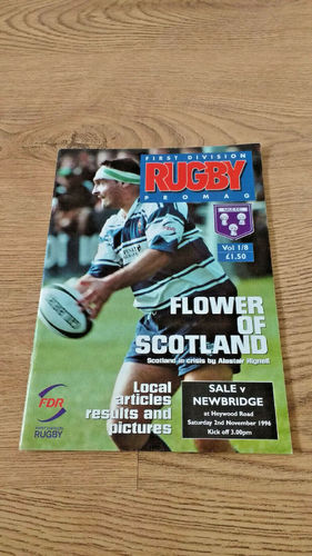 Sale v Newbridge Nov 1996 Rugby Programme