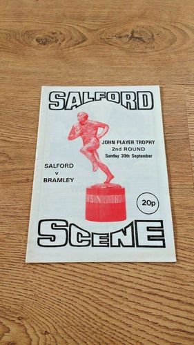 Salford v Bramley Sept 1979 JP Trophy Rugby League Programme
