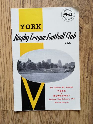 York v Dewsbury Feb 1964