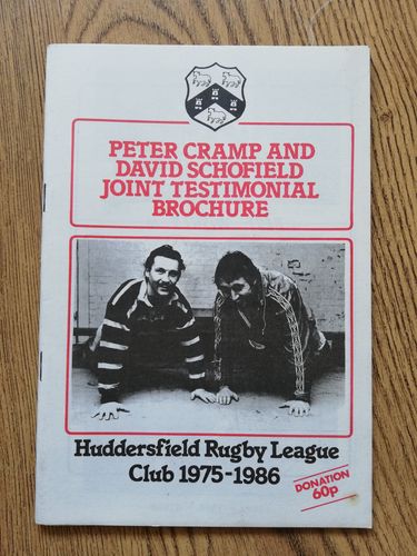 Peter Cramp & David Schofield - Huddersfield 1986 Rugby League Testimonial Brochure