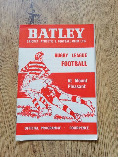 Batley v Hull Jan 1965 Rugby League Programme