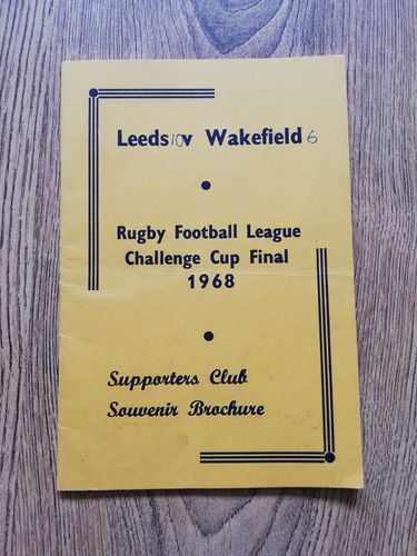 Leeds v Wakefield 1968 Challenge Cup Final Leeds Supporters Club Brochure