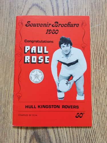 Paul Rose - Hull KR 1980 Rugby League Testimonial Brochure