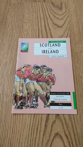 Scotland v Ireland 1991 Rugby World Cup Programme
