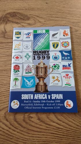 South Africa v Spain 1999 Rugby World Cup Programme