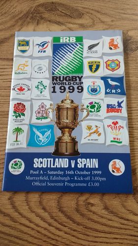Scotland v Spain 1999 Rugby World Cup Programme