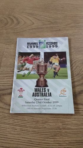Wales v Australia 1999 Quarter-Final Rugby World Cup Programme