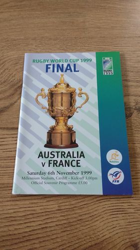 Australia v France 1999 RWC Final Programme