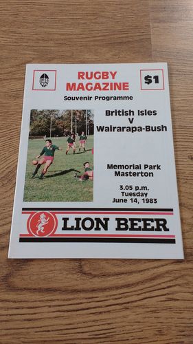 Wairarapa-Bush v British Lions 1983 Rugby Programme