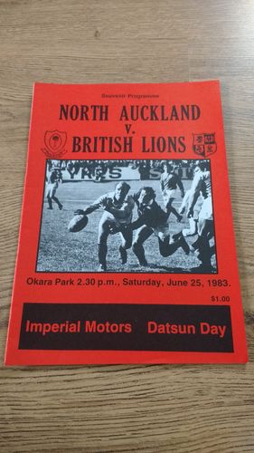 North Auckland v British Lions 1983 Rugby Programme