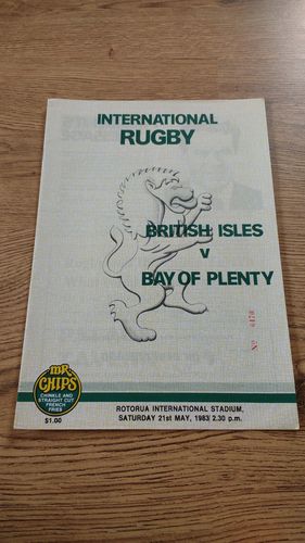 Bay of Plenty v British Lions 1983 Rugby Tour Programme