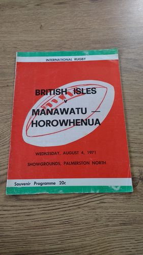 Manawatu-Horowhenua v British Lions 1971 Tour Programme