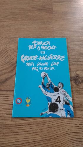 France v England 1988 Rugby Programme