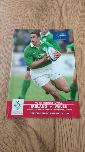 Ireland A v Wales A 2000 Rugby Programme