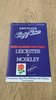 Leicester v Moseley 1979 Cup Final Rugby Programme