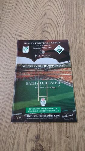 Bath v Leicester 1994 Pilkington Cup Final Rugby Programme